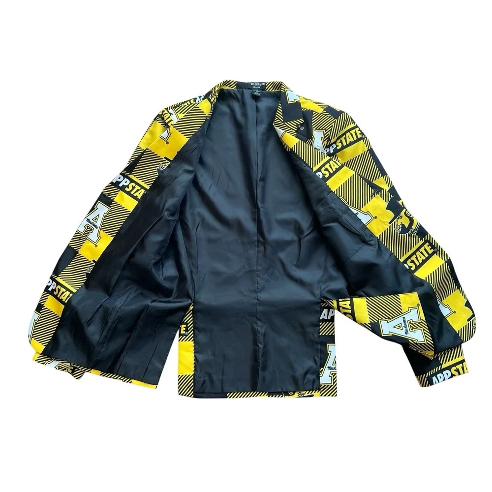 Top Drawer App State Mountaineers Blazer Jacket Men S Black Gold Game Day Yosef